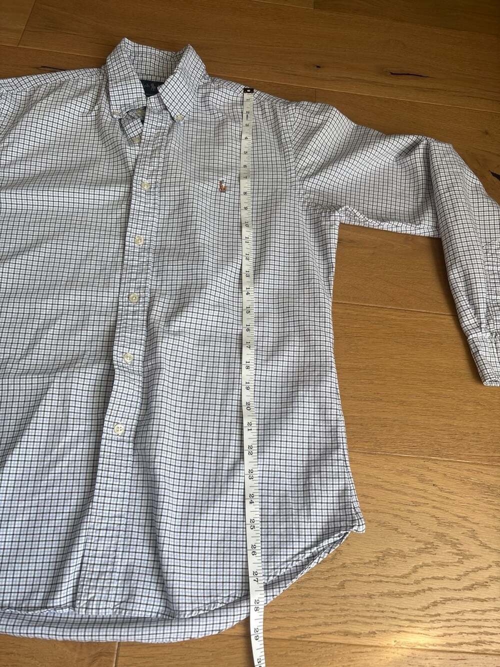 Polo Ralph Lauren Custom Fit Blue Check Button-Down Shirt Size M - Picture 5 of 7